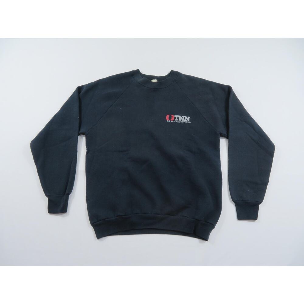 TNN The Nashville Network Sweatshirt, Country Music, Black Sz L 1990s